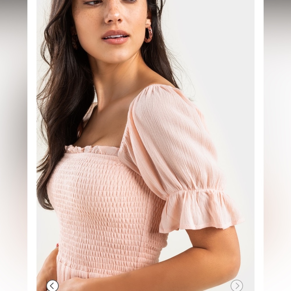 Francesca’s - Lana Smock Top Romper - Picture 8 of 10